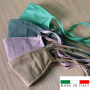 Mascherina in cotone lavabile Porta-Filtro Beige TG:M